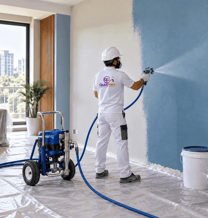 Precision Airless Spray Wall Painting